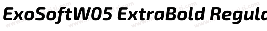 ExoSoftW05 ExtraBold Regular字体转换